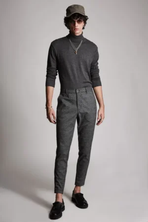 chinos καρό παντελόνι 6008 Grey (3)