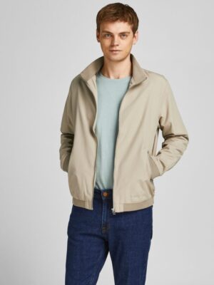 jackjones hoejhalsetbomberjakke beige
