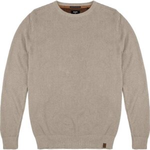 Double Πλεκτό με στρογγυλή λαιμόκοψη KNIT 077 Beige