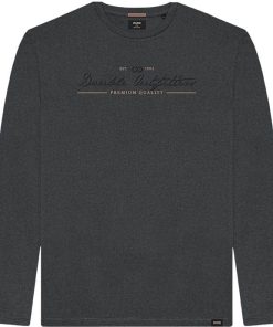 Double μακό μπλούζα με μακρυμάνικη Ts 255 anthracite