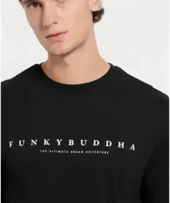 Μακρυμάνικη μπλούζα με branded τύπωμα FBM008 020 07 Black (4)