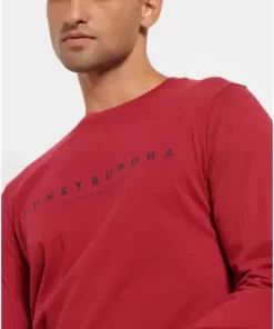 Μακρυμάνικη μπλούζα με branded τύπωμα FBM008 020 07 Cranberry (4)