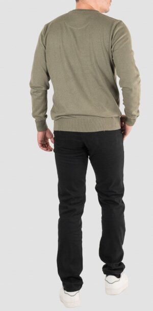 Πλεκτό με στρογγυλή λαιμόκοψη KNIT 076 Mint..