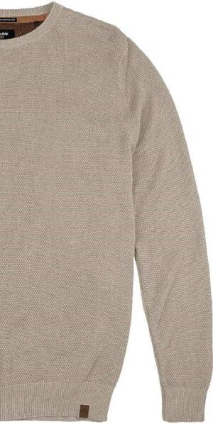 Πλεκτό με στρογγυλή λαιμόκοψη KNIT 077 Beige (3)