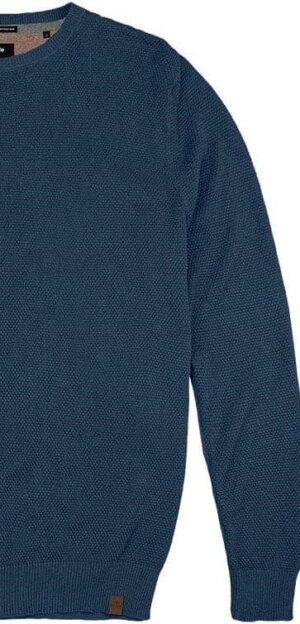Πλεκτό με στρογγυλή λαιμόκοψη KNIT 077 Indigo (2)