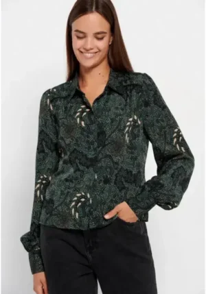 εμπριμέ πουκάμισο FBL008 108 05 Green (4)