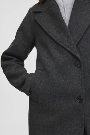 παλτό μακρύ με γιακά 20813409 Anthracite Mel (4)