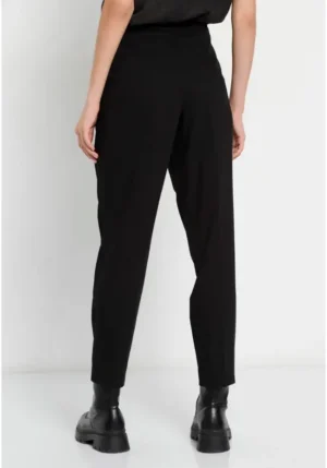 casual παντελόνι με πιέτες FBL008 118 02 Black (3)