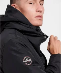 Ανδρικό overhead jacket με κουκούλα FBM008 015 01 Black (3)