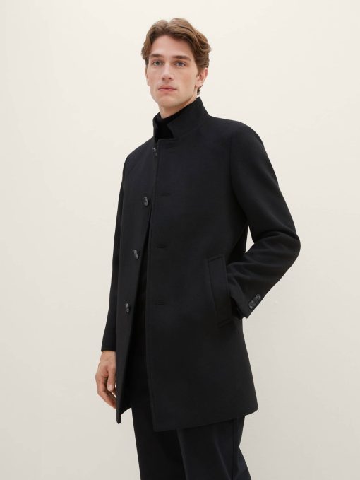 Παλτό με όρθιο γιακά 103733729999 Black (2)