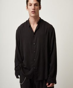 viscose πουκάμισο 9046 Black (2)