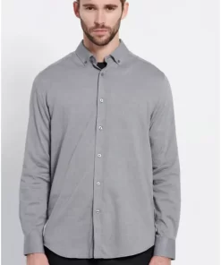 Ανδρικό casual yarn dyed πουκάμισο MRM008 205 05 Grey (2)