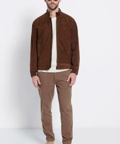 Ανδρικό δερμάτινο suede jacket MRM008 261 01 Brown (2)