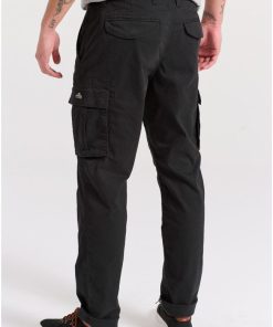 Garment dyed cargo παντελόνι FBM009 002 02 Black