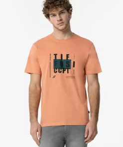 t shirt με στάμπα 10054348414 D.K Orange