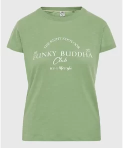 Γυναικείο t shirt με τύπωμα FBL009 162 04 Mineral Green