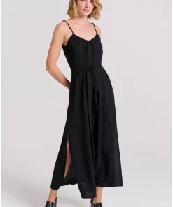 Μάξι φόρεμα με πλαϊνά σκισίματα FBL009 127 13 Black