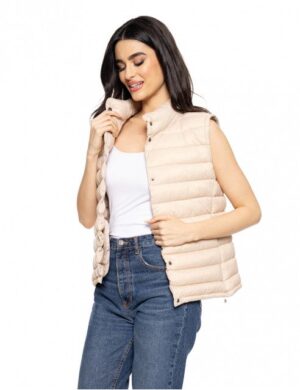 γυναικείο αμάνικο με γιακά 51 102 004 L.t Beige (3)
