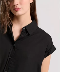 πουκάμισο από βισκόζη FBL009 100 05 Black (4)