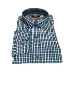 πουκάμισο καρό μακρυμάνικο 306602 Green (2)