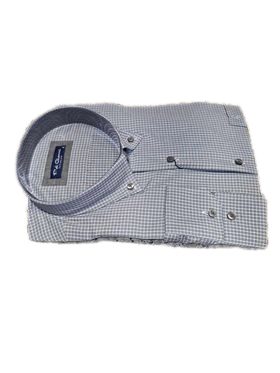 πουκάμισο καρό μακρυμάνικο 306611 Grey (2)