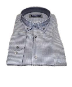 πουκάμισο καρό μακρυμάνικο 306611 Grey (3)