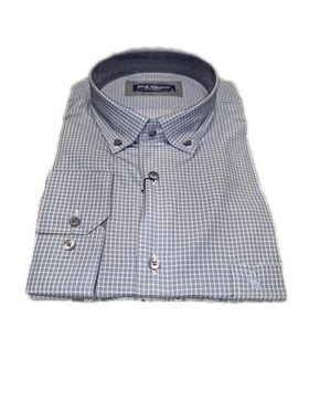 πουκάμισο καρό μακρυμάνικο 306611 Grey (3)