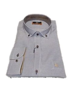 πουκάμισο καρό μακρυμάνικο 306621 Beige (3)