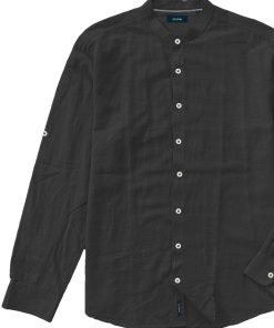 πουκάμισο μάο λινό Gs 590 Black (4)