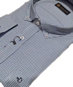 πουκάμισο με σχέδιο μακρυμάνικο 306711 Navy (3)