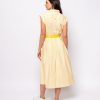 ριγέ γυναικείο φόρεμα με ζώνη 467Vienna (2)