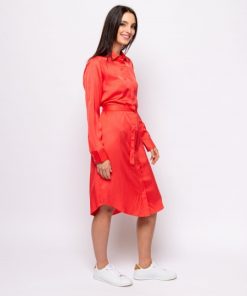 φόρεμα μακρυμάνικο με ζώνη 453Valentina Coral (3)