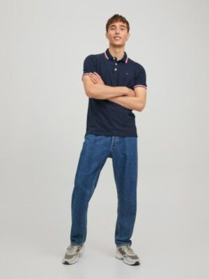 t shirt polo 12136668 Navy BlazerRed (3)