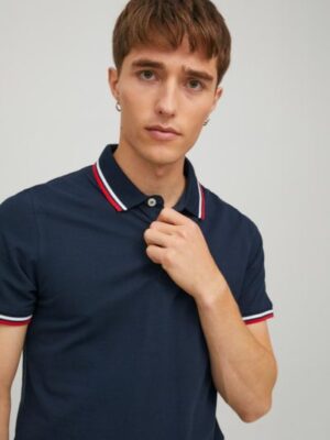 t shirt polo 12136668 Navy BlazerRed (4)