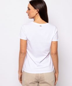 t shirt με V neck λαιμό 163Mulla White (2)