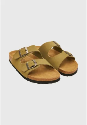 Γυναικεία δερμάτινα σανδάλια FBL009 110 08 Olive (3)