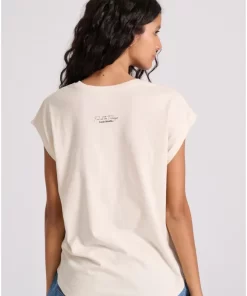 Γυναικείο t shirt με τύπωμα σε boho look FBL009 129 04 Chalk (4)