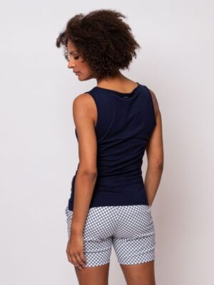 αμάνικο t shirt με v neck γιακά 192Bindy Navy (2)