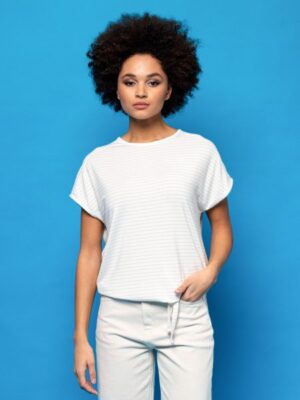 ριγέ t shirt με δέσιμο 180Madlin White (4)