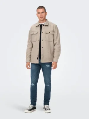Overshirt πουκάμισο 22023564 Beige
