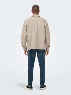 Overshirt πουκάμισο 22023564 Beige (4)