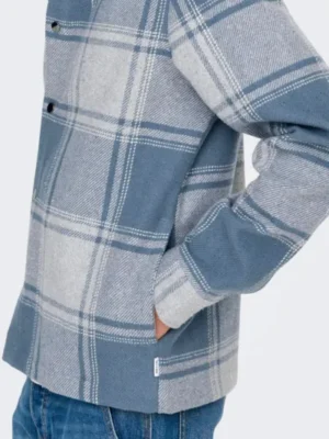 Overshirt καρό πουκάμισο 22031620 Flint Stone (3)