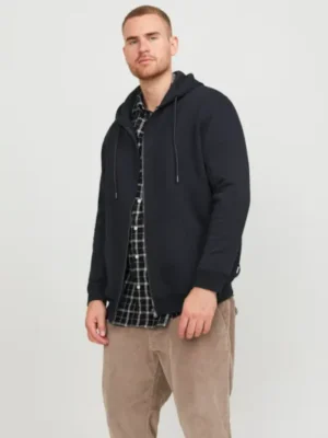 Φούτερ ζακέτα με κουκούλα 12250596 Black (2)