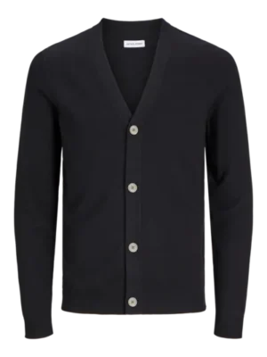 πλεκτή ζακέτα με κουμπιά 12257492 Black (4)