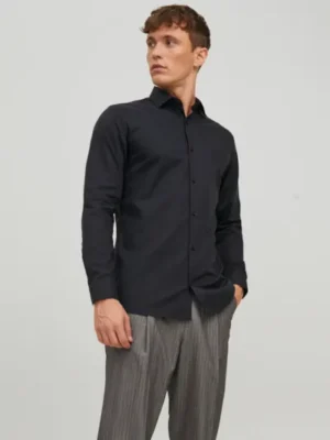 πουκάμισο slim fit 12227385 Black