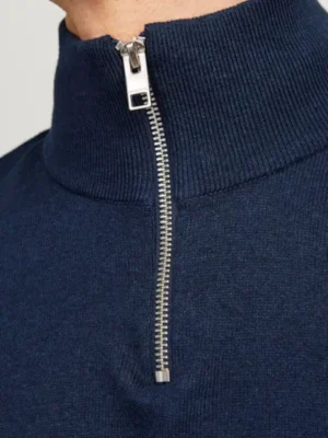 πουλόβερ με φερμουάρ στο λαιμό 12189339 Navy Blazer (4)