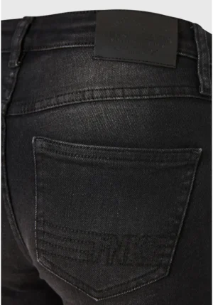 Skinny fit jean παντελόνι με ελαφρύ ξεθώριασμα FBL010 163 02 Black Denim (4)
