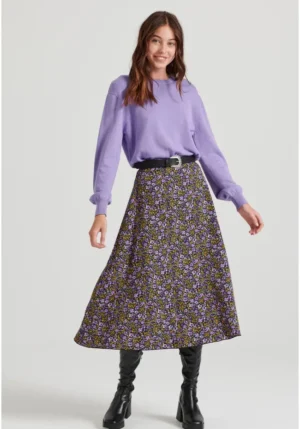 Πουλόβερ με στρογγυλή λαιμόκοψη FBL010 100 09 Royal Lilac (2)