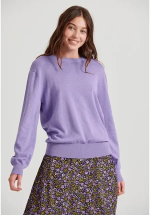 Πουλόβερ με στρογγυλή λαιμόκοψη FBL010 100 09 Royal Lilac