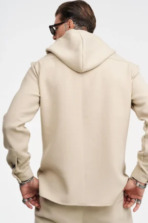 oversize πουκάμισο Cool Hooded 902547 Beige